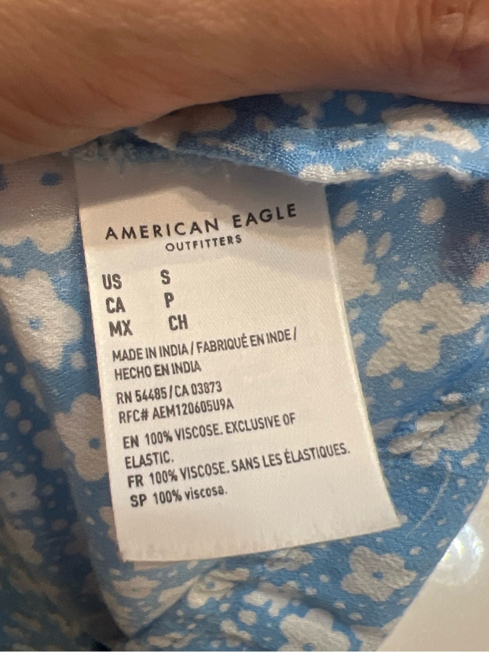 American Eagle Baby Blue Floral Summer Halter Short Dress Size Small - Picture 8 of 10